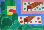 Barbara Btikofer: Sprungbrett, 70 x 100 cm