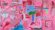 Barbara Btikofer: Rosa Materie, 100 x 180 cm, (LH)