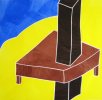 Barbara Btikofer: Balkentisch, 58,5 x 59,5 cm