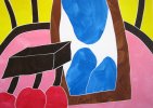 Barbara Btikofer: Kirschwagen, 100 x 140 cm