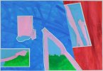 Barbara Btikofer: Nachbarschaft, 45 x 65 cm
