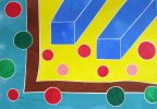 Barbara Btikofer: Blaue Ksten, 70 x 100 cm