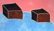 Barbara Btikofer: Kastendoppel, 60 x 100 cm