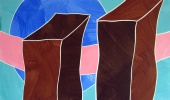 Barbara Btikofer: Blaue Kugel, 60 x 100 cm