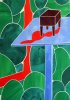 Barbara Btikofer: Blaue Plattform, 100 x 70 cm