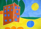 Barbara Btikofer: Landschaft 2, 50 x 70 cm, (MP)