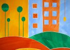 Barbara Btikofer: Landschaft 1, 50 x 70 cm, (MP)