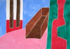 Barbara Btikofer: Brauner Kasten, 100 x 140 cm