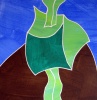Barbara Btikofer: Grner Twist, 51 x 49 cm