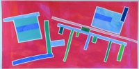 Barbara Btikofer: Plan (rot), 55 x 108 cm