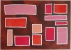 Barbara Btikofer: Rote Rechtecke in Braun, 42 X 60 cm, (SH)
