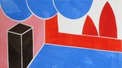 Barbara Btikofer: Rote Spitzen, 30 x 60 cm