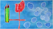 Barbara Btikofer: Spielstand, 50 x 100 cm