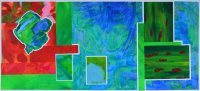 Barbara B�tikofer: Vertraute Räume, 50 x 110 cm