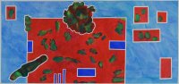 Barbara Btikofer: Roter Oktober, 40 x 85 cm